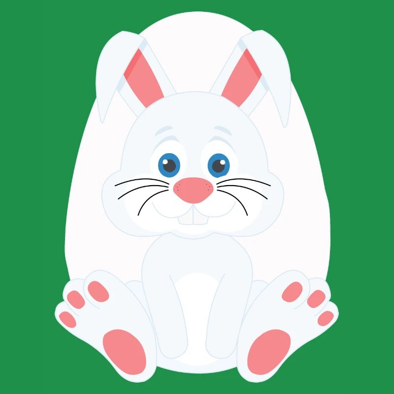 Cute easter bunny and egg