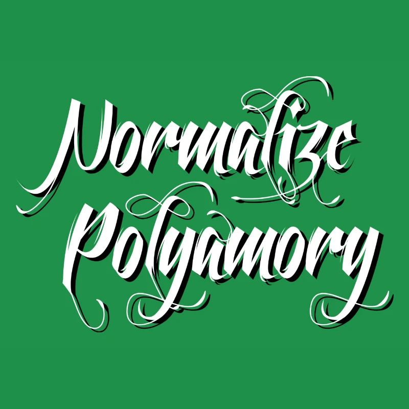 Normalize Polyamory | Polyamor *blackwhite"