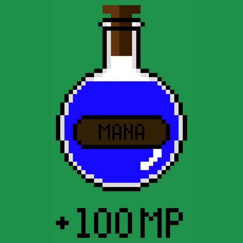 Potion de Mana Pixel Art Rétro 8 Bits