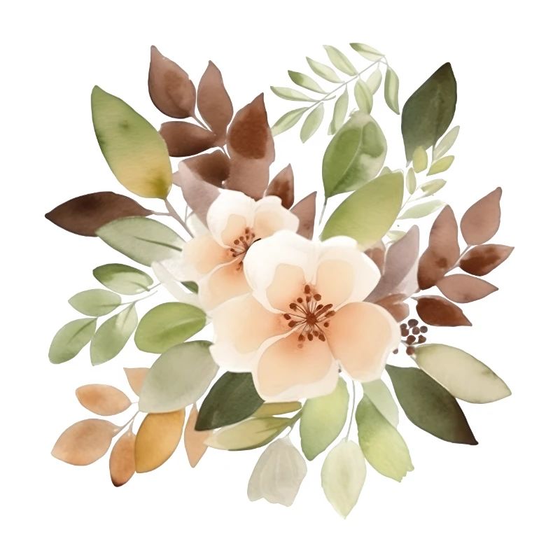 Beautiful flowers in boho style