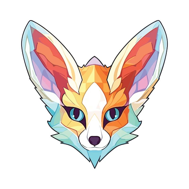Fennec Fox Aquarelle colorée Illustration d’animaux