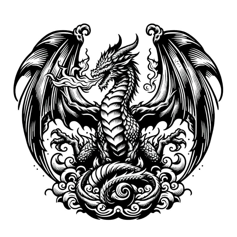 Fearsome Mythical Dragon