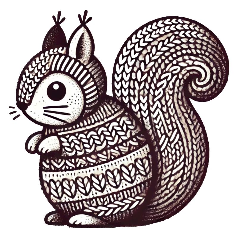 Knitted Squirrel