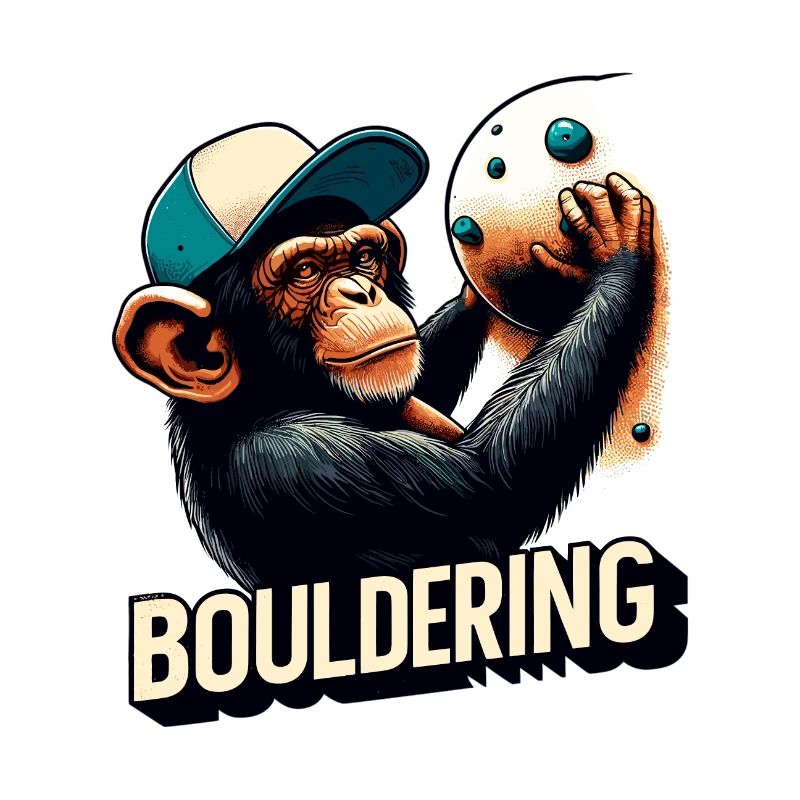 Bouldering Chimpanzee Climbing Gift