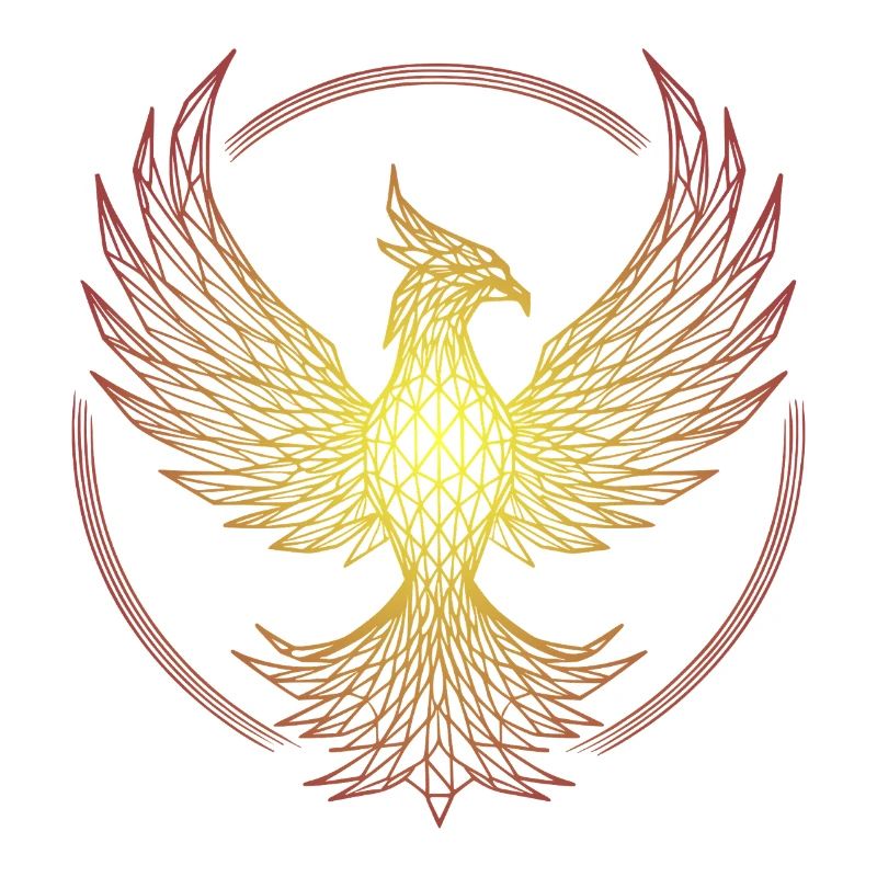 phoenix de feu polygonal