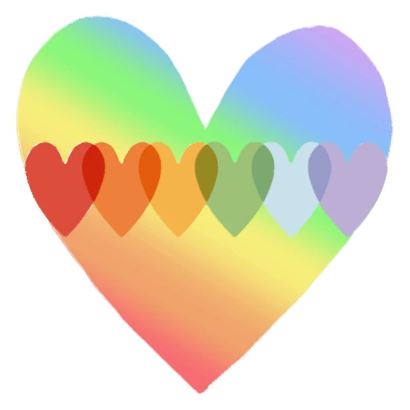 Coeur coloré