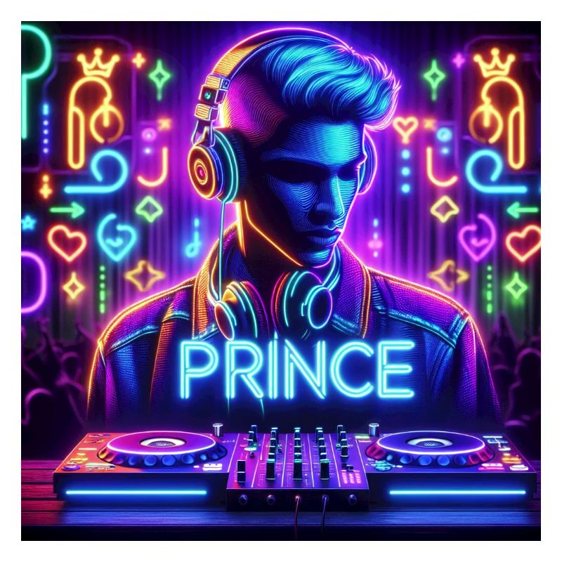 DJ Prince en néon