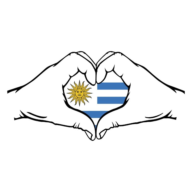 Uruguay Herzform mit Hände