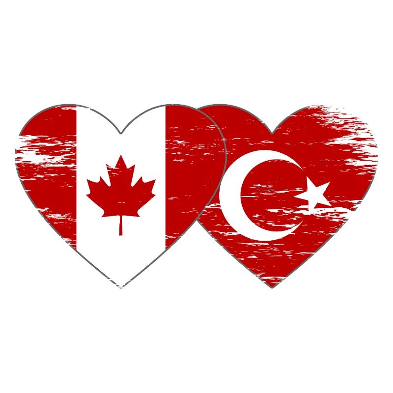Canada Dinde Drapeau Coeur Utilisé