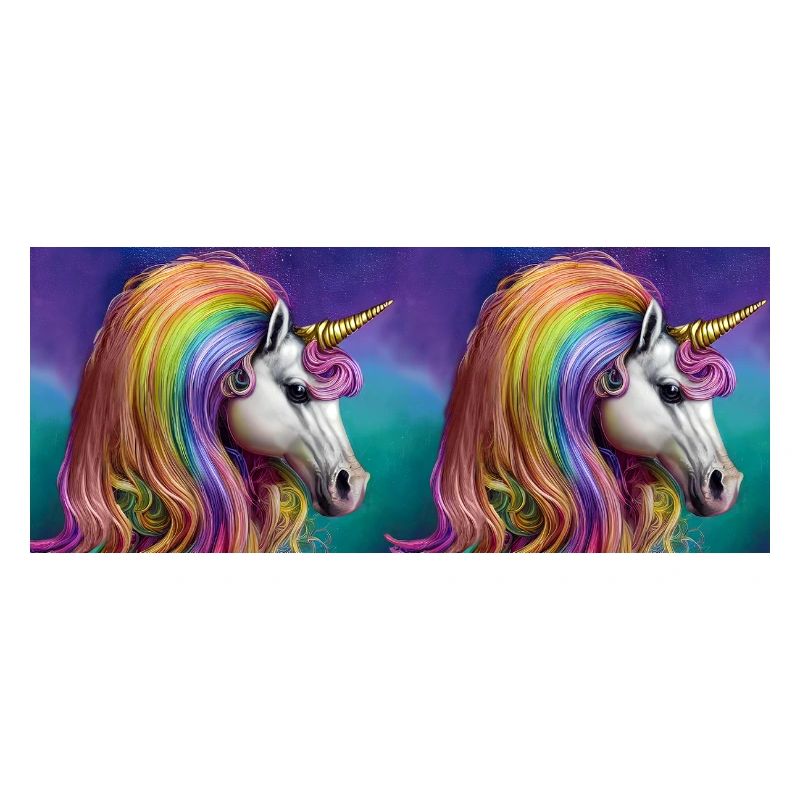 Lila Gold Nostalgisches Einhorn Illustration