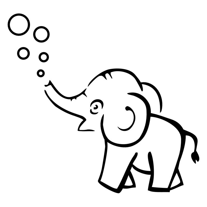 Elefant macht Blasen
