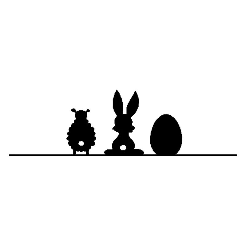 Easter Bunny Sheep Easter Egg Shadow