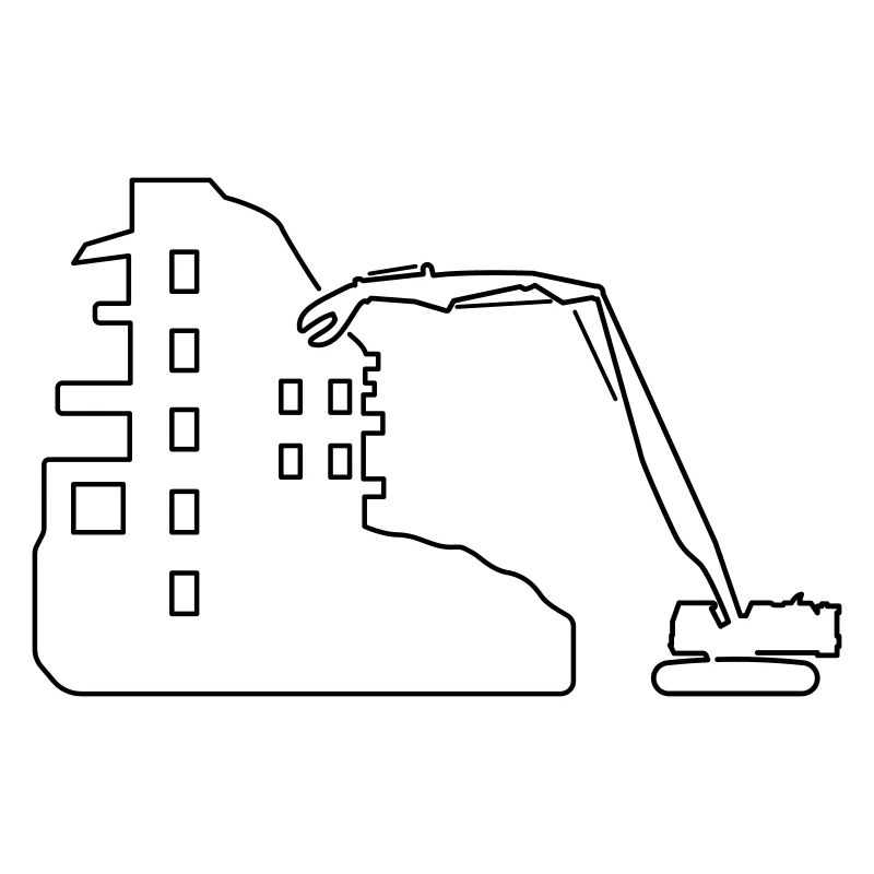 Demolition excavator construction site excavator building construction machine