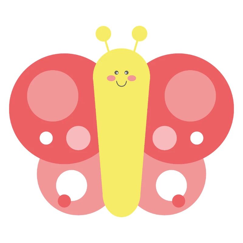 Tender and stylized butterfly