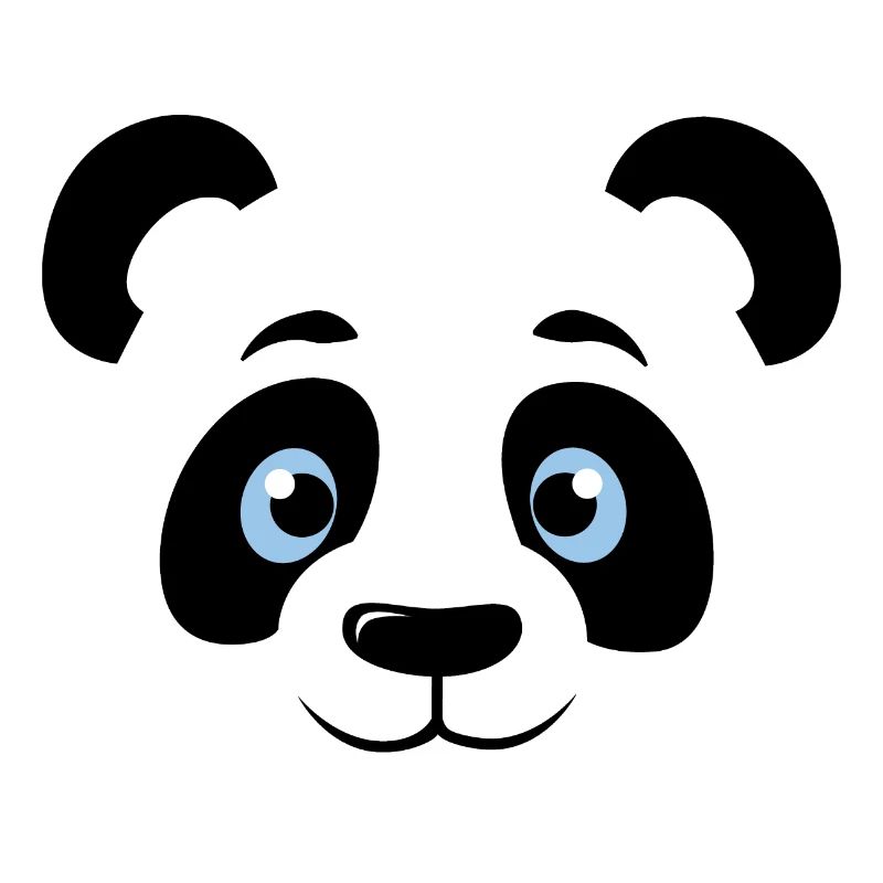 Cute panda head face panda bear panda face