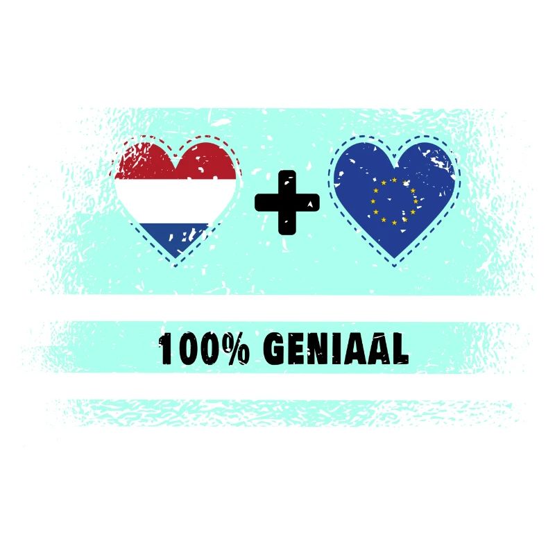 Drapeau 100% Genius de l’Europe et des Pays-Bas
