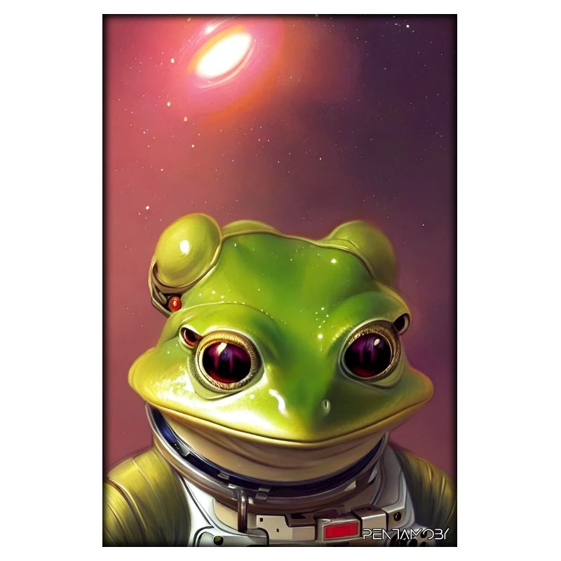 Frog Amphibian Astronaut Future Sci-Fi Technology