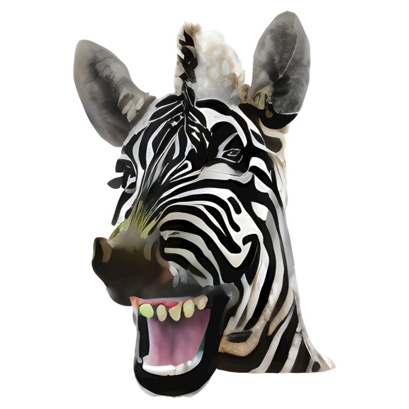 Broadly grinning zebra