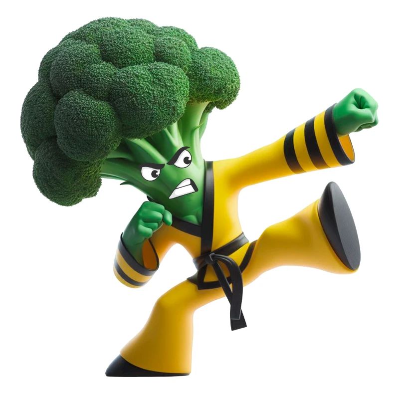 Broccoli kung fu fighter