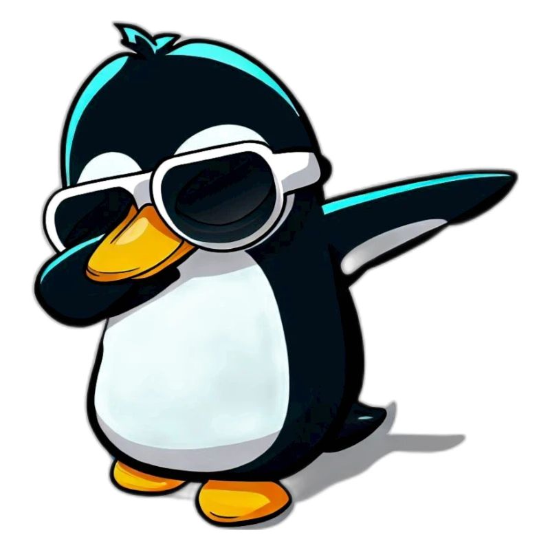 Der dabbende Pinguin