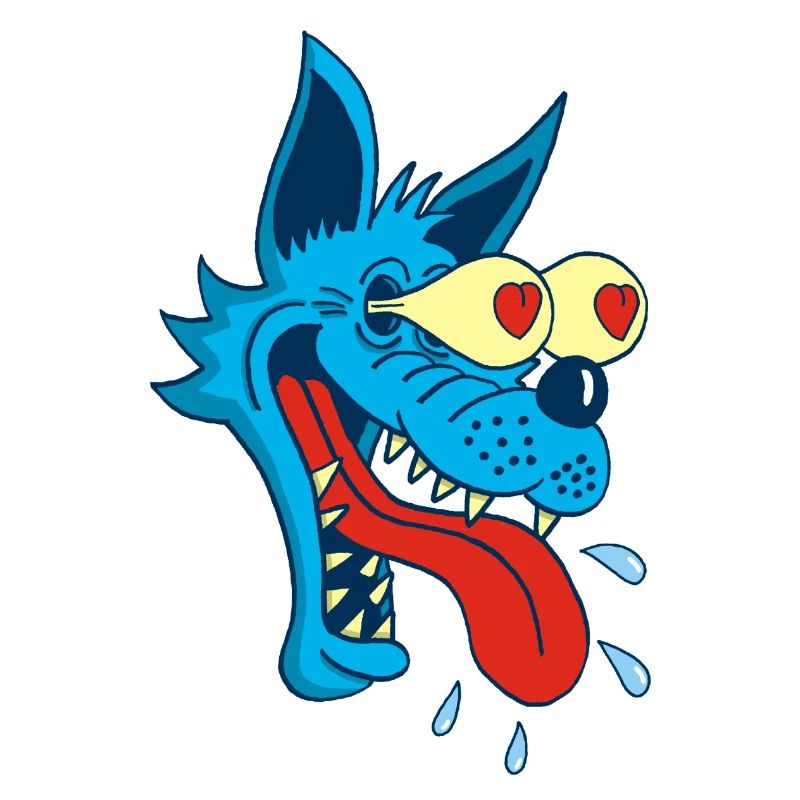 Blauer Wolf verliebt