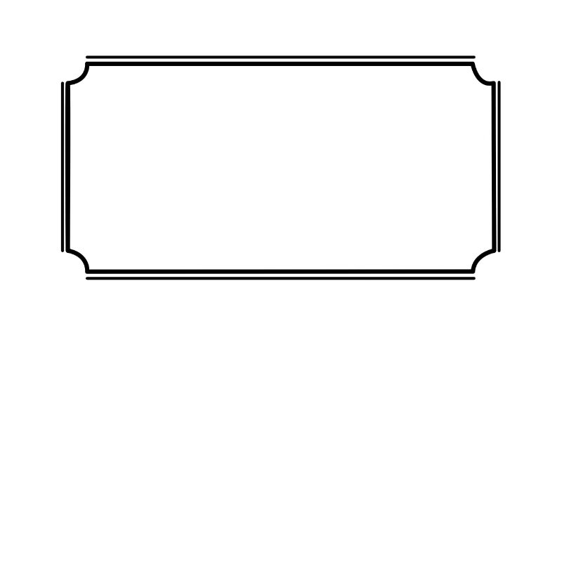 Angular frame in black basic text