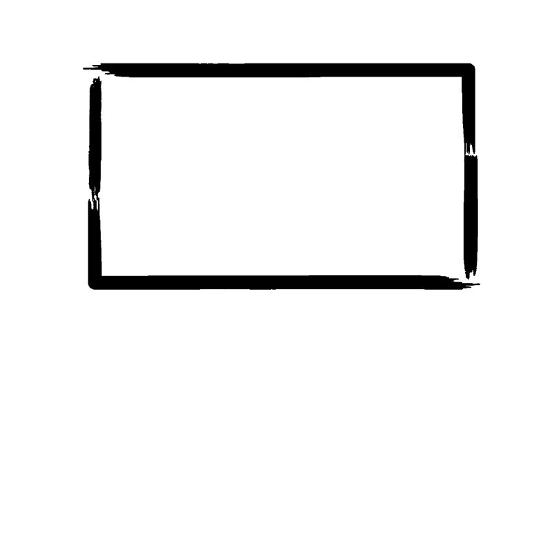 Brush strokes frame in black