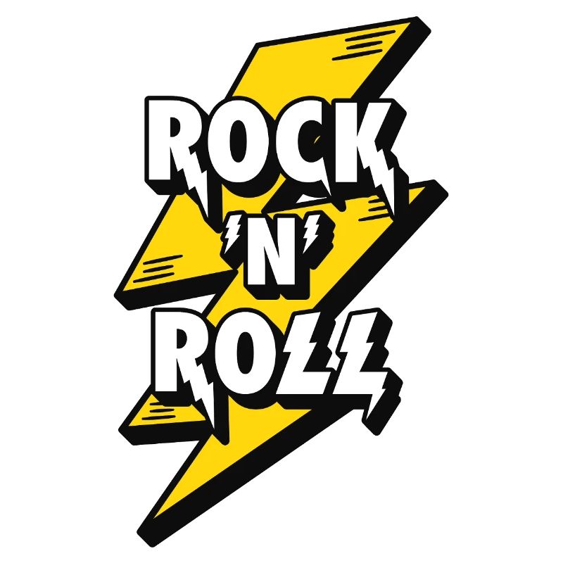 Electrifying Rock and Roll Lightning Design