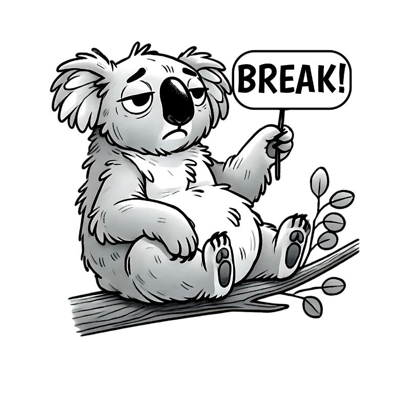 Koala Break Time Funny Relaxation Design