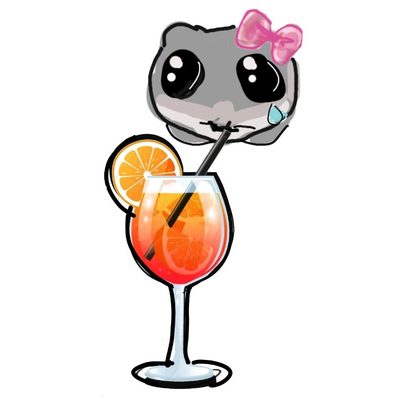 Hamster,Cocktail,illustration,sad hamster
