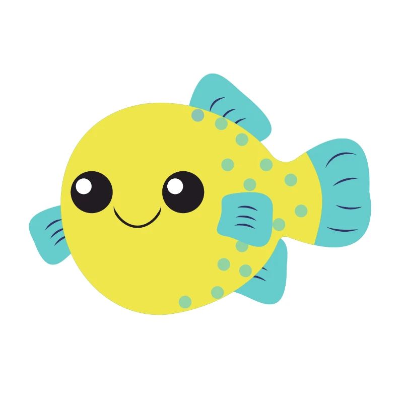 Poisson-globe, poisson mignon, océan,