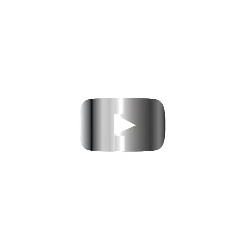 Silberner Play Button 