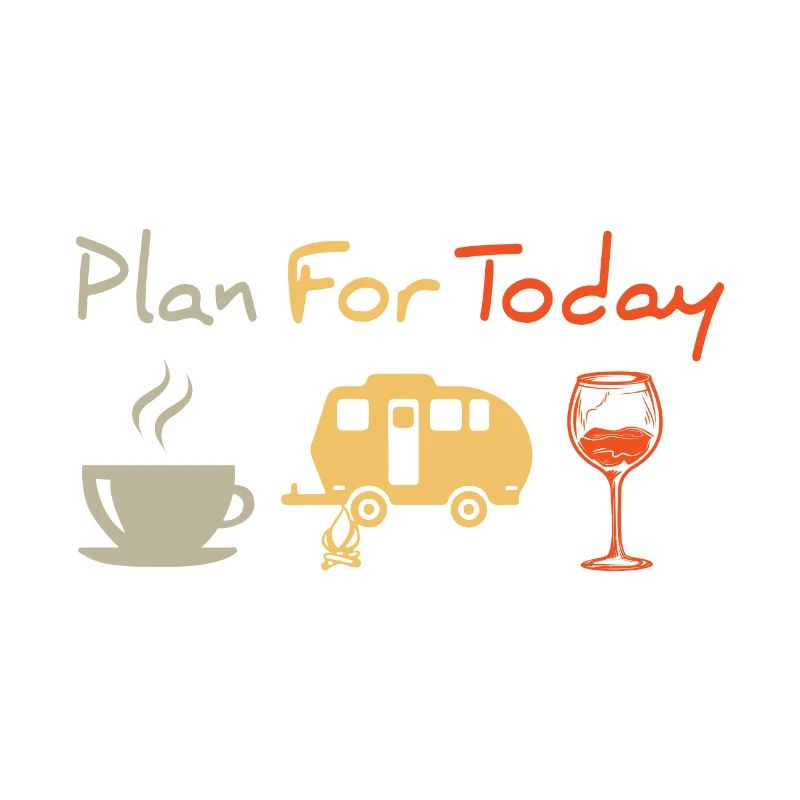 Plan de devis de café pour le jour Café Camping Vin