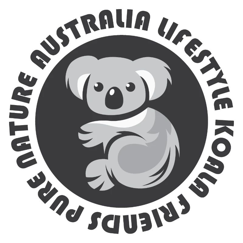 Australia Koala Comic Emblem Bear Animals Icon