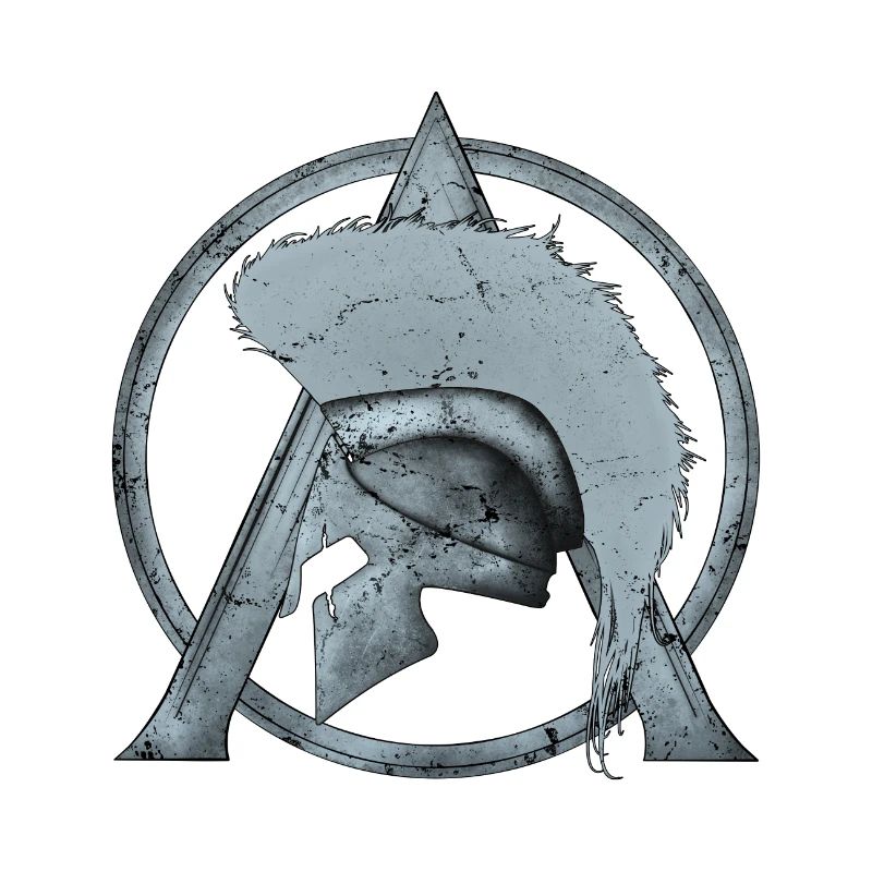 Leonidas helmet and Sparta Lambda symbol