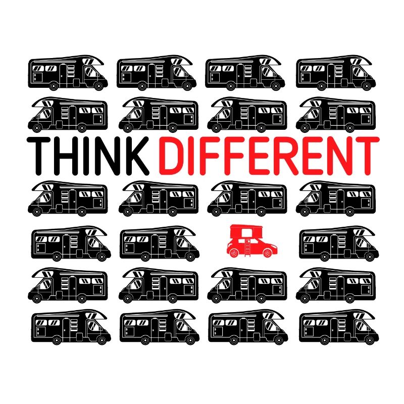 Think Different Dachzelt Geschenk Camper Camping