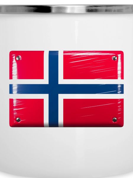 Norwegen Flagge Fahne Blechschild-Optik