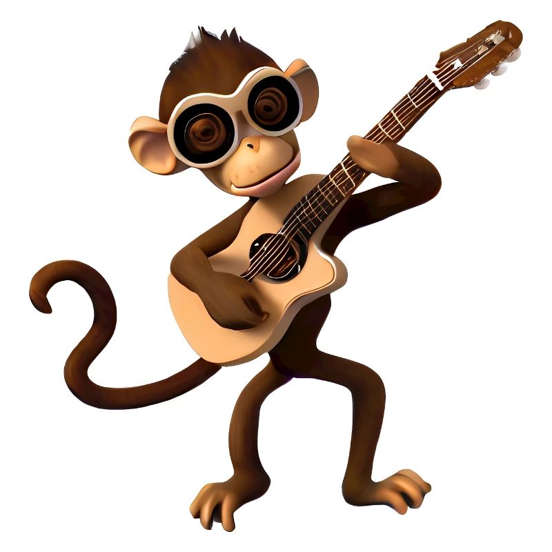 Monkey guitarist