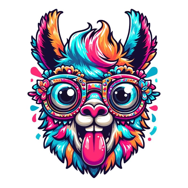 LUNETTES NERD ALPAGA CRAZY CRAZY COLORÉ RAINBOW