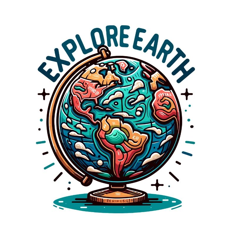 Explore Earth - Erde Illustration