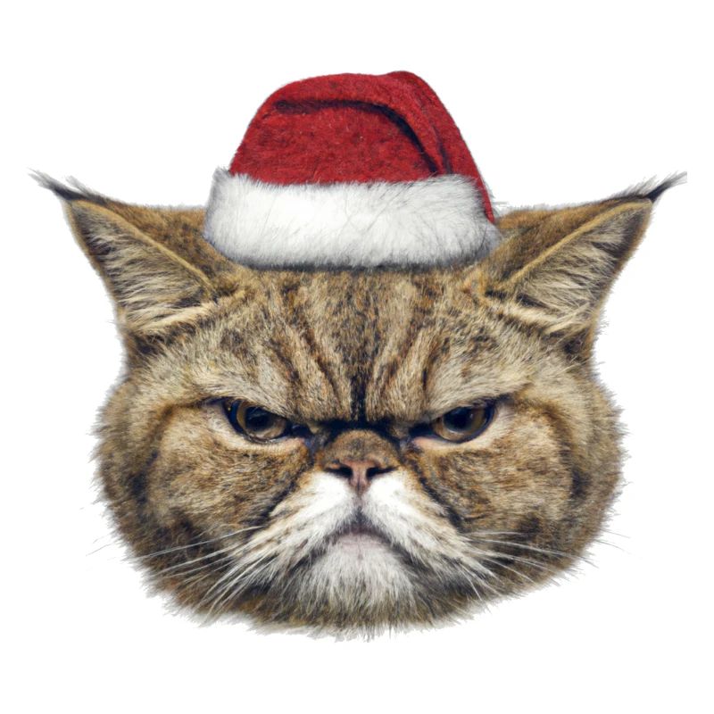 Grumpy Christmas Cat