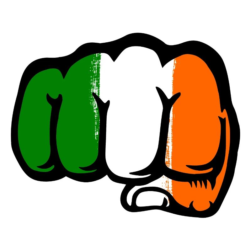 Poing de la main du drapeau de l’Irlande