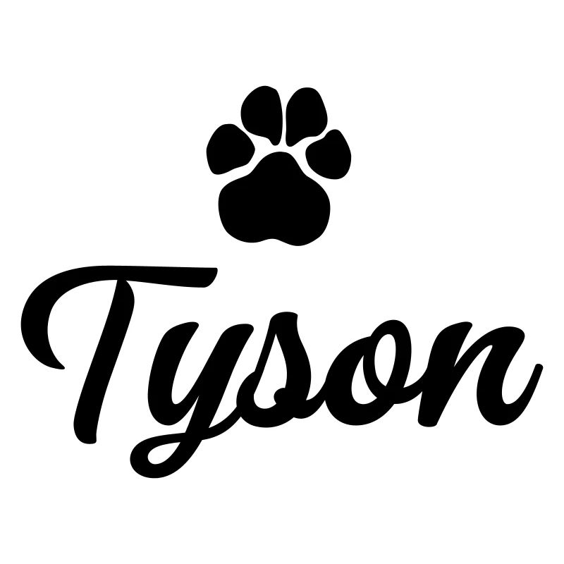 Nom du chien TYSON avec patte