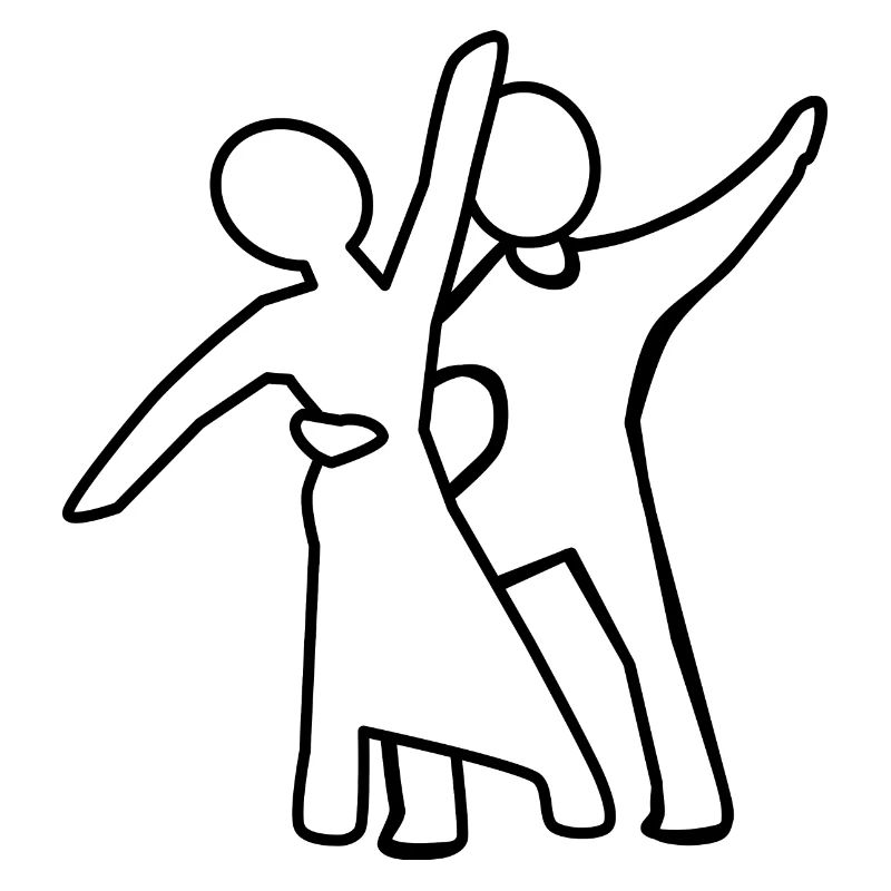 Couple de danse Silhouette