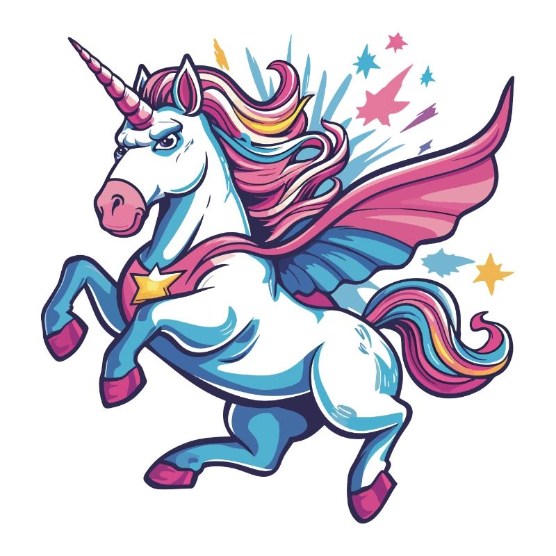 Unicorn Superhero Superpowers Supernatural Comic