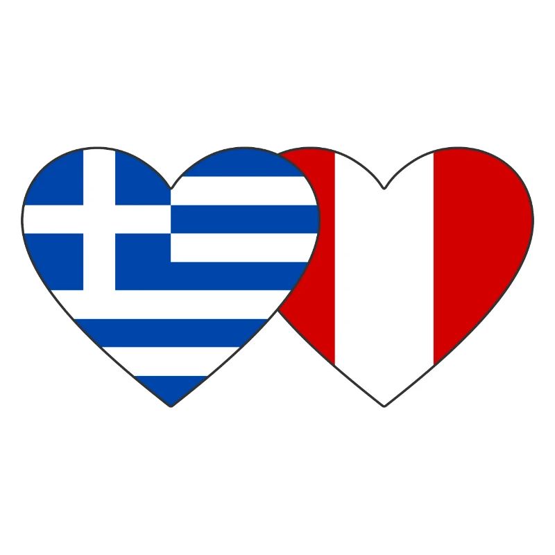 Grèce Pérou Drapeau du Cœur
