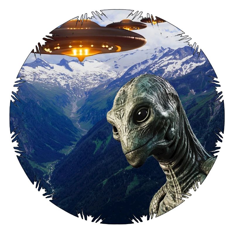 Flying saucers and aliens in camera
