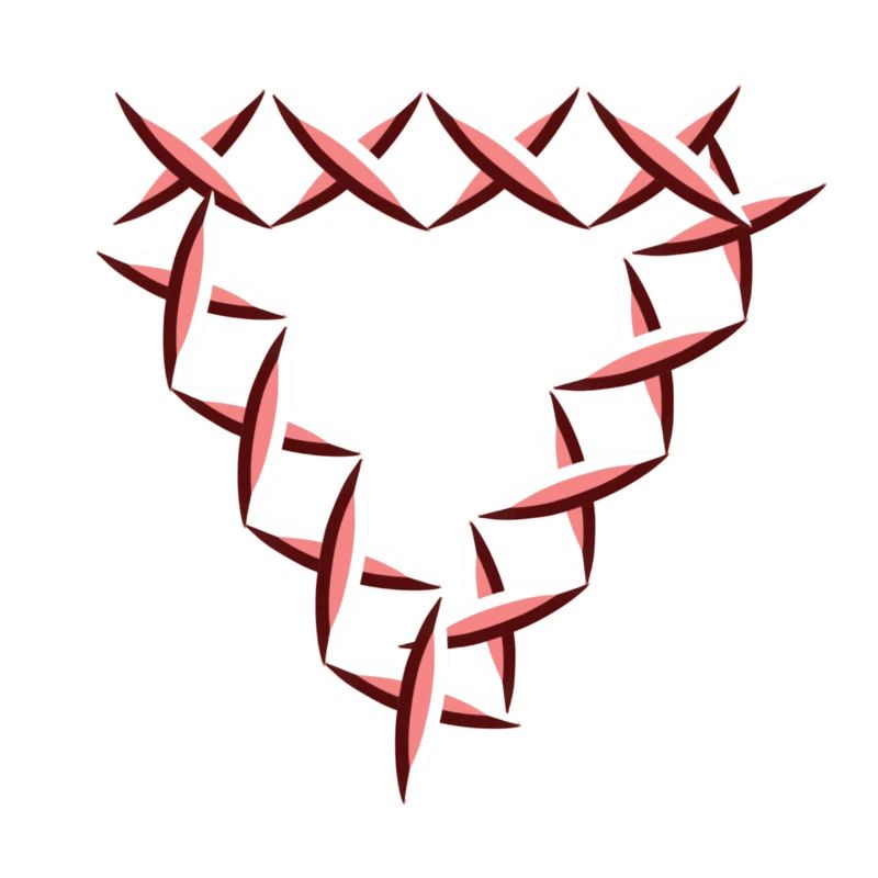 red triangle cross symbol
