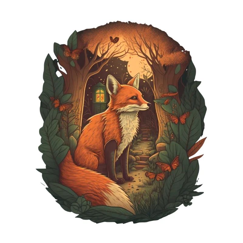 Red fox in a forest