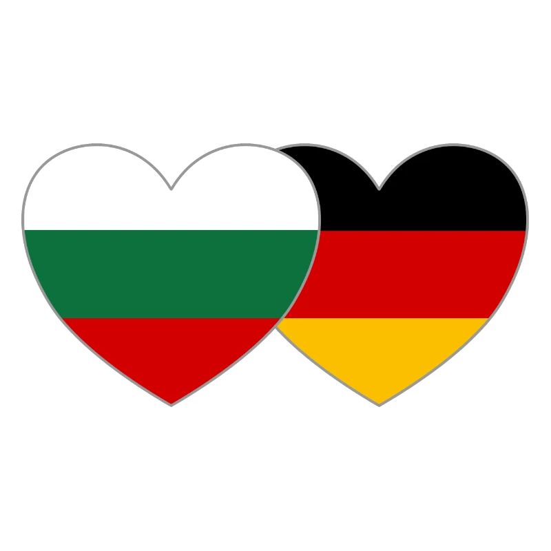 Bulgaria Germany Flag Heart